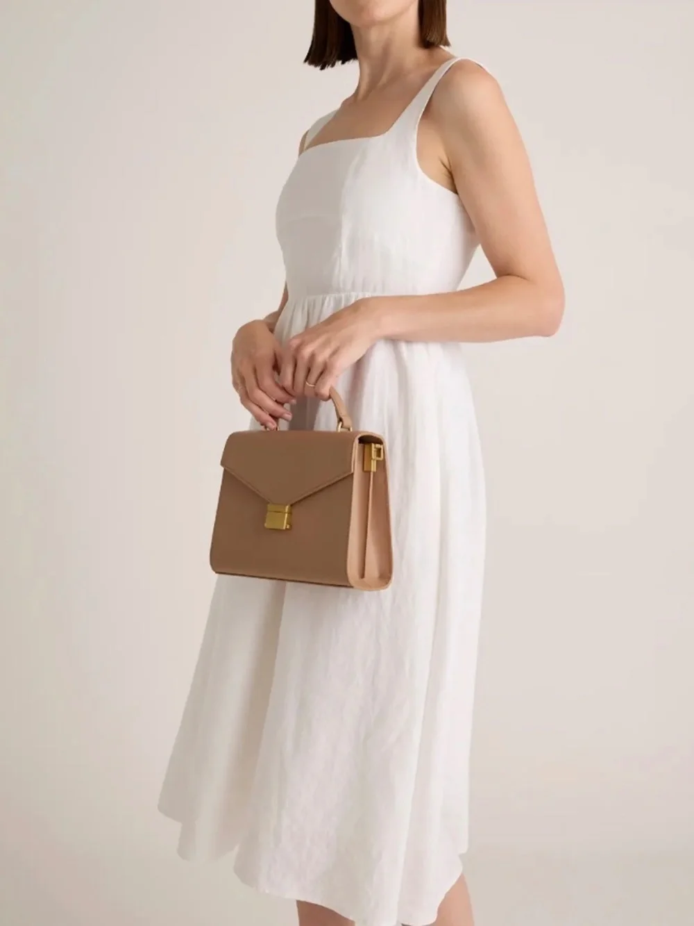 Quince Leather Top Handle Crossbody NWOT